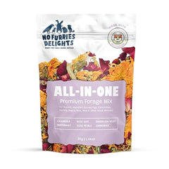 No Furries Delights Forage Mix hierbas seleccionadas para realzar sabor.