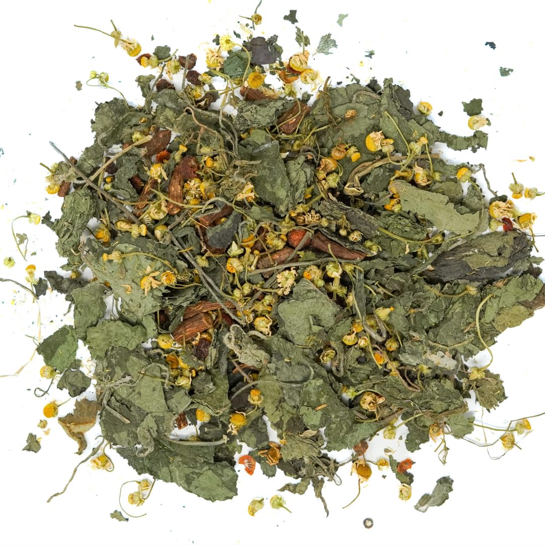 No Furries Delights Premium Forage Mix, bolsa con cierre reutilizable para conservar la frescura.