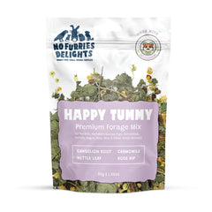 No Furries Delights Premium Forage Mix, mezcla de hierbas seleccionadas para snack natural.