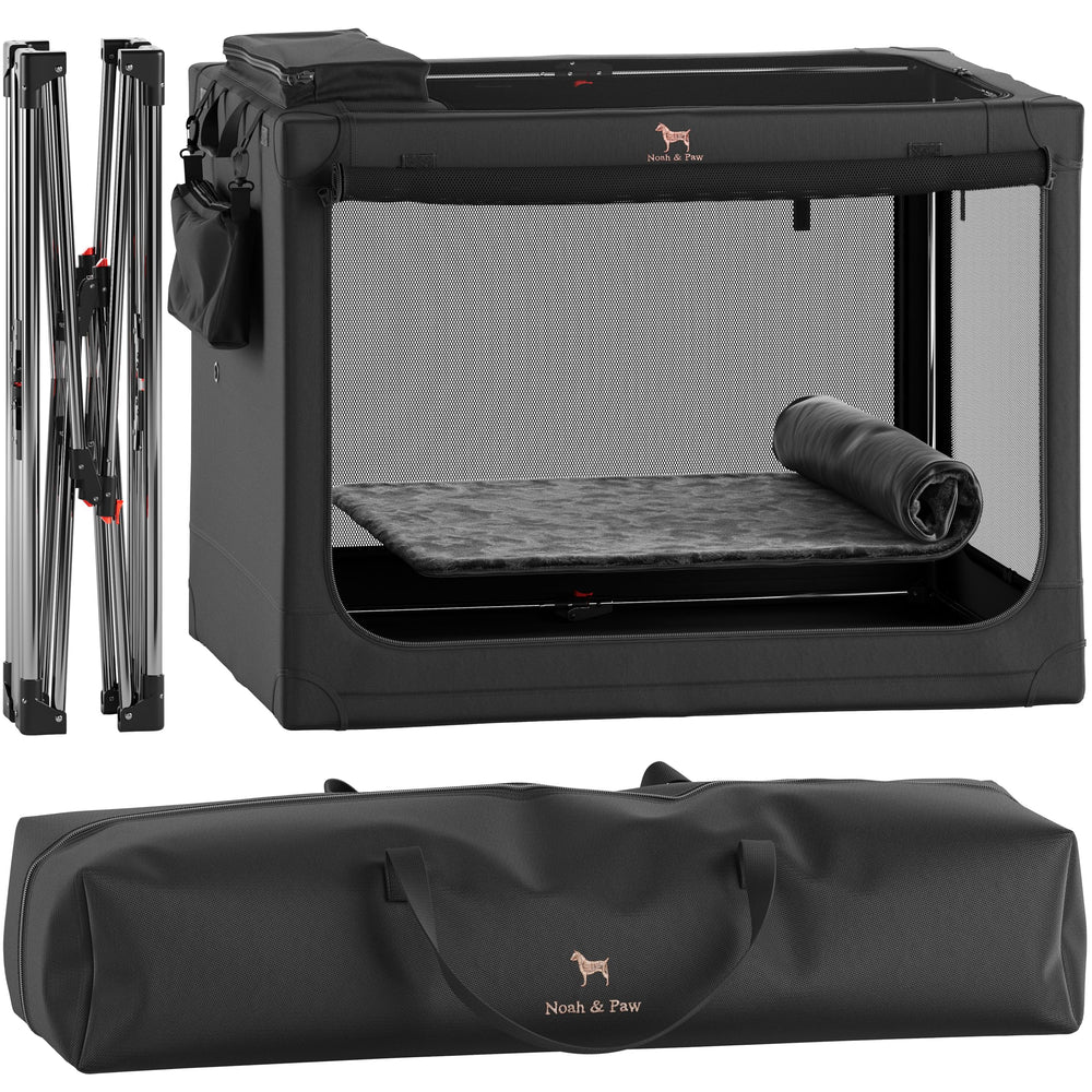 Noah & Paw jaula perro plegable 42-pulgadas, ideal para traslados seguros.