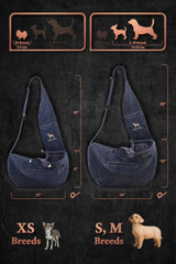 Noah & Paw sling con bolsillos magnéticos para teléfono y llaves.