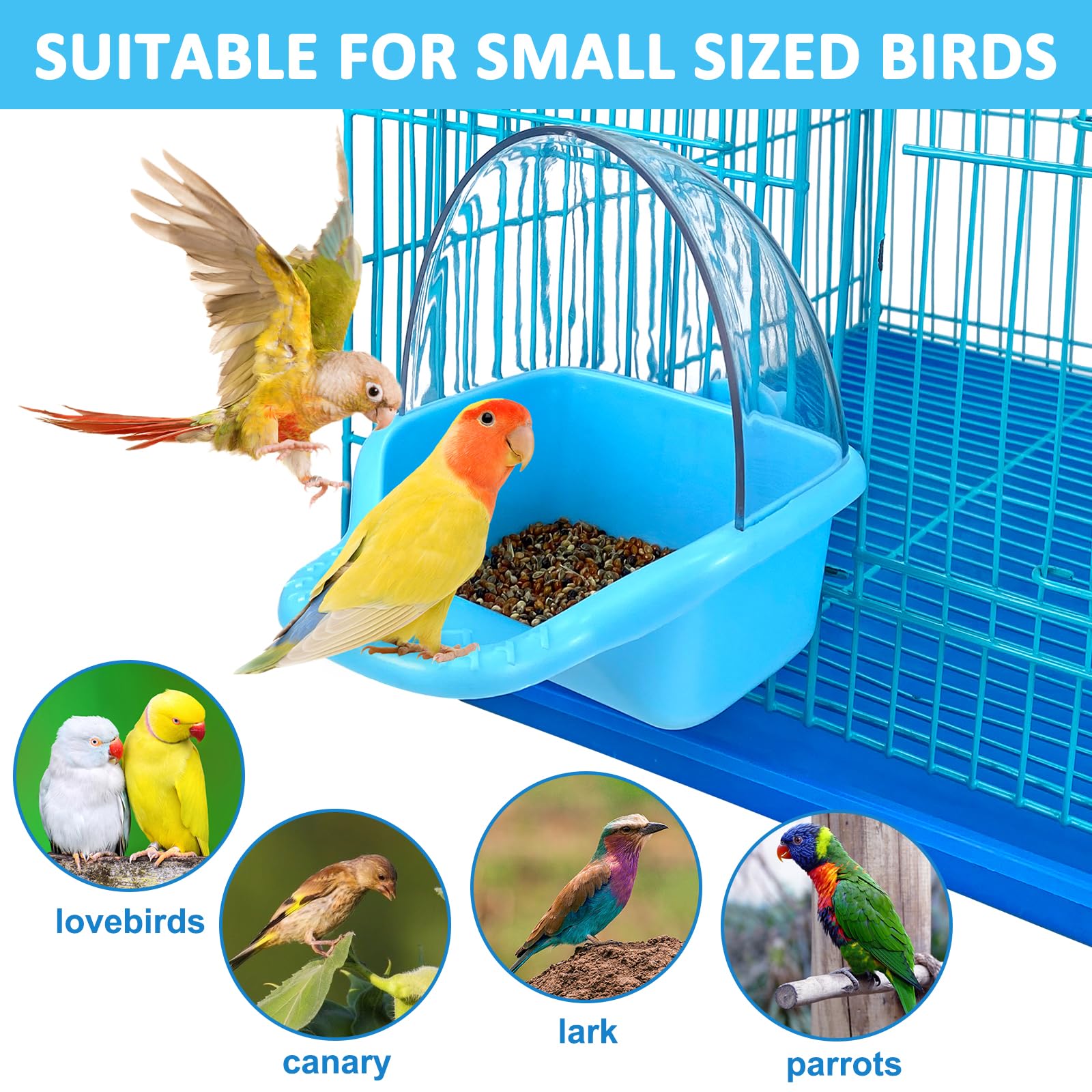 Nobgum accesorio para jaula, base estable para el baño de aves.