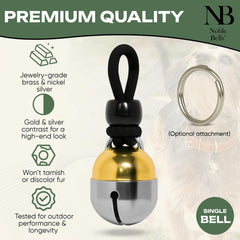 Noble Bells campana facetada de latón, sonido fuerte para entrenamiento y localización exterior