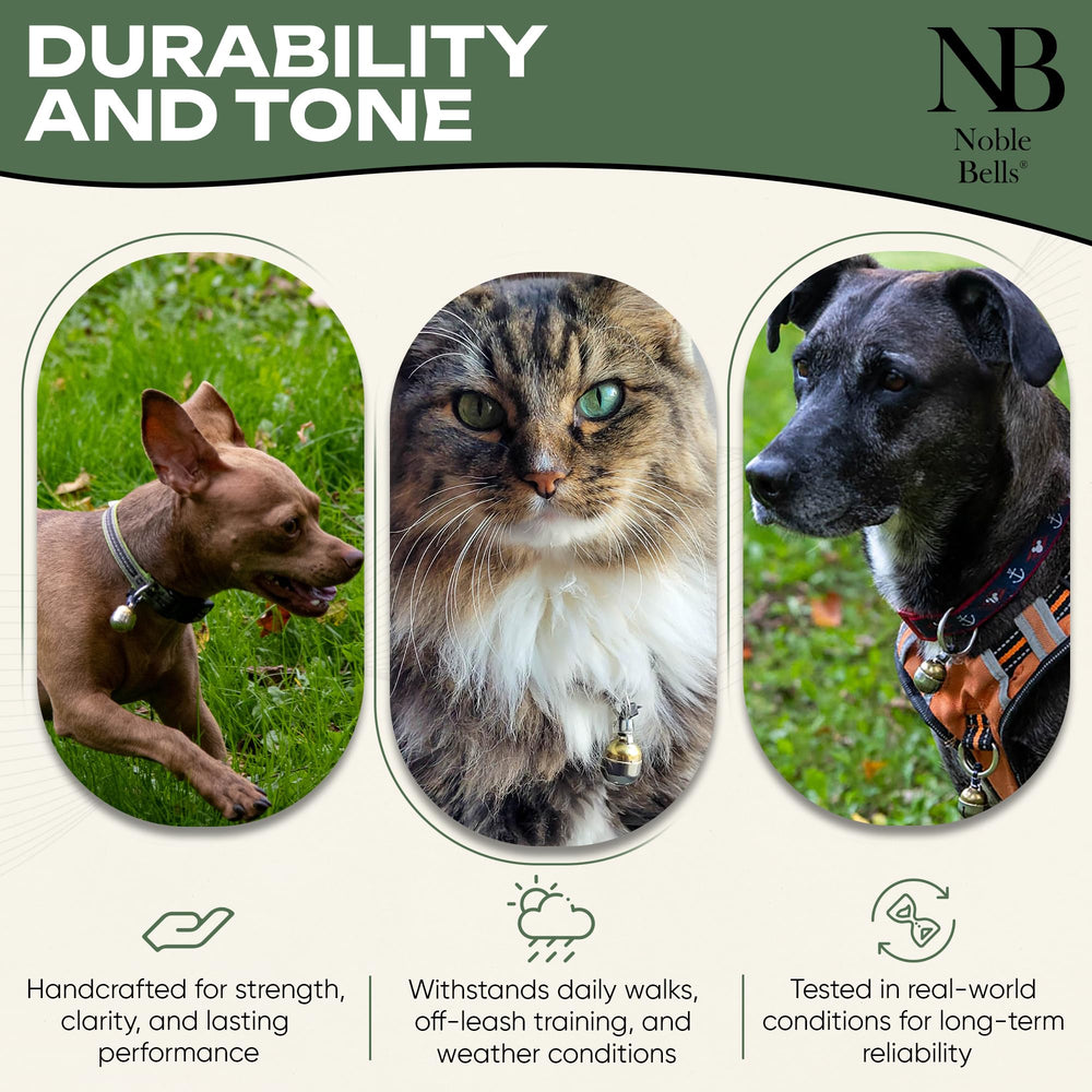 Campanilla Noble Bells para exterior, fácil localización de la mascota.