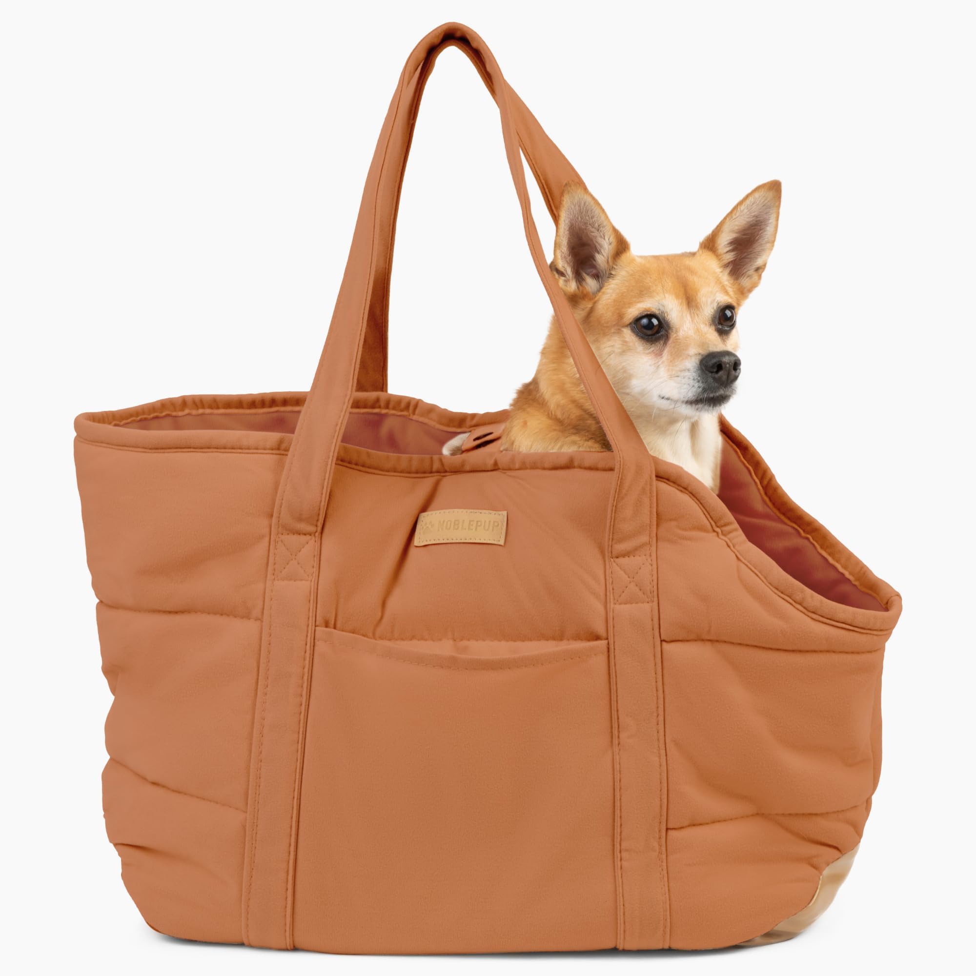 NoblePup bolso peluche para perro pequeño, interior acolchado para viajar cómodo.