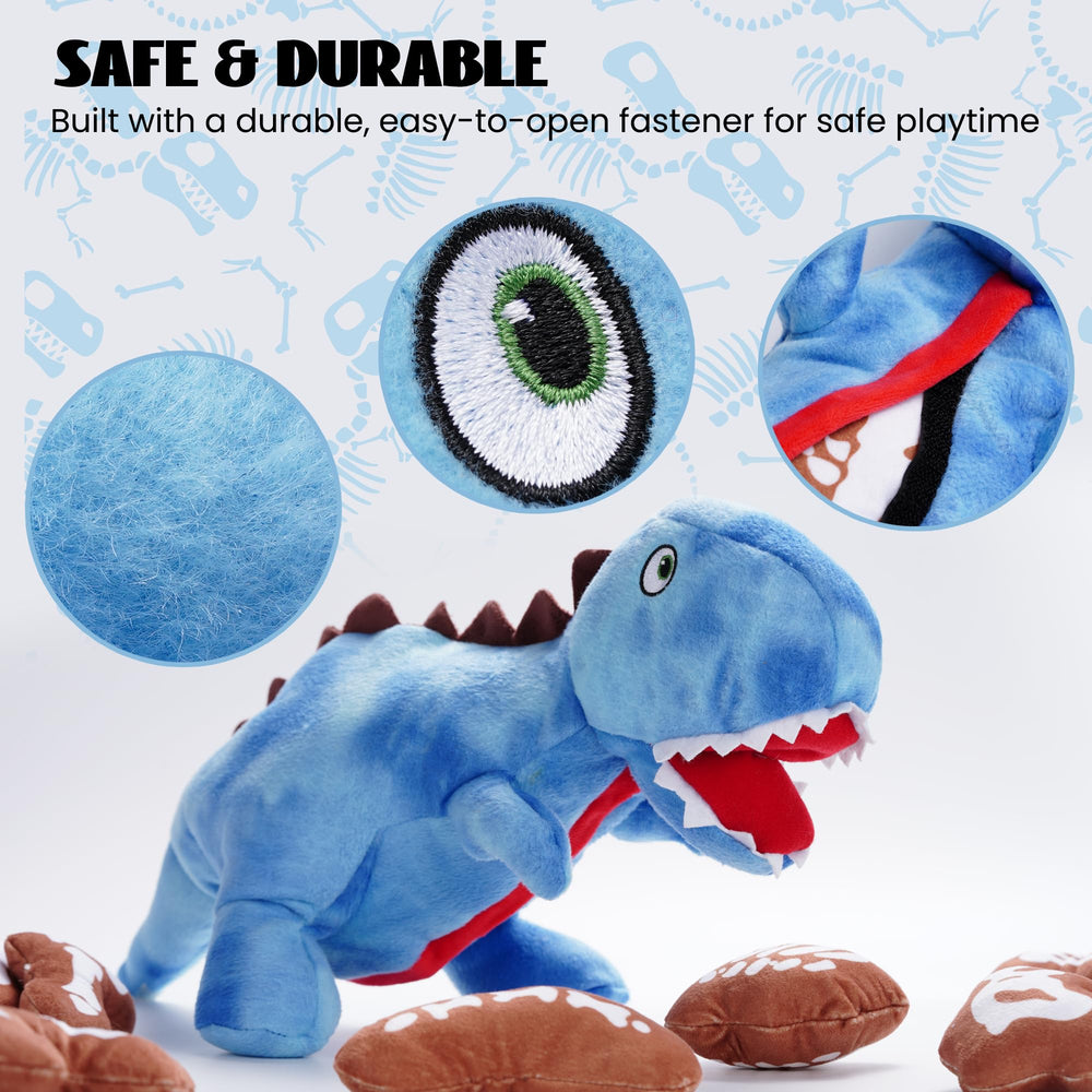 Nocciola Dinosaurio duradero y suave para juego prolongado.