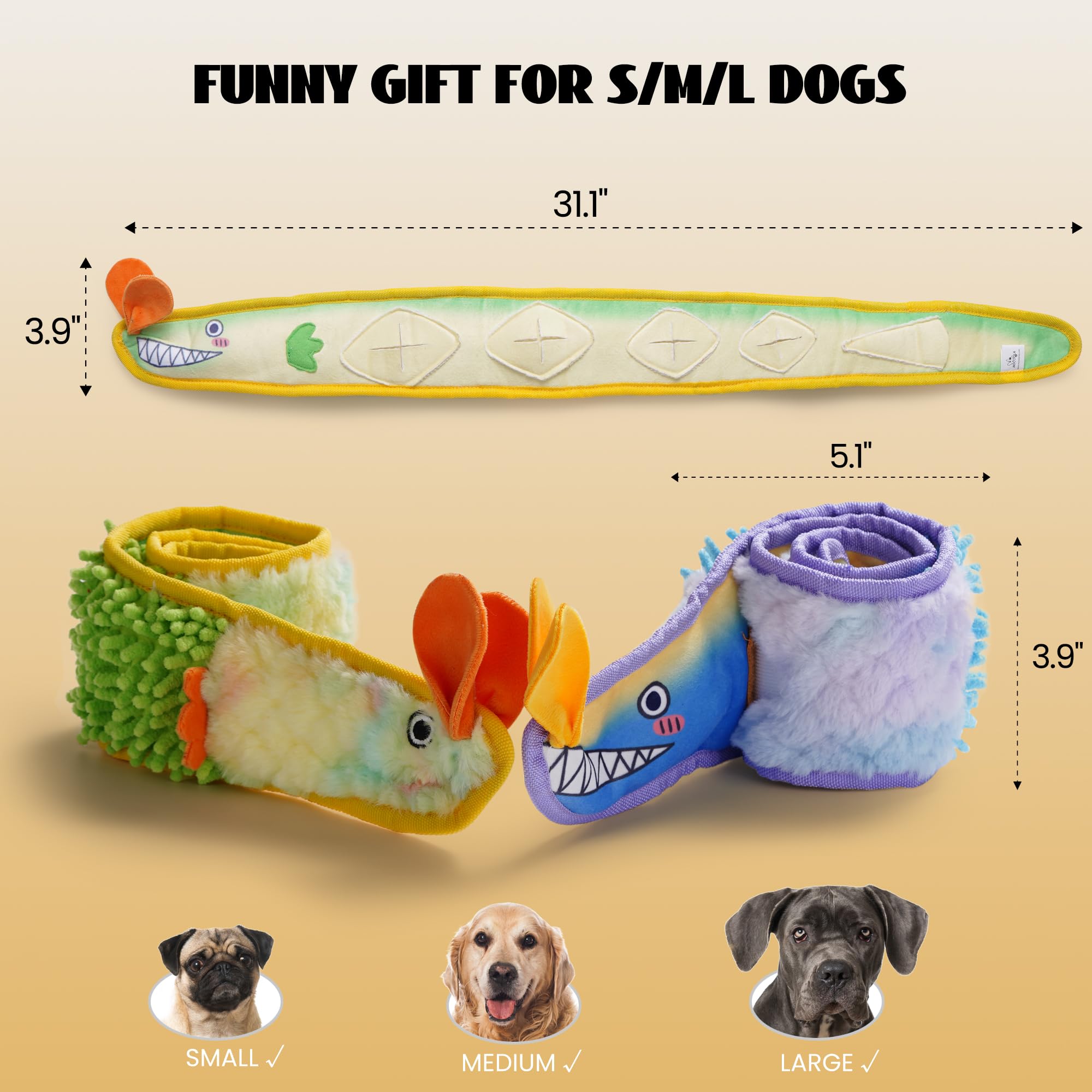 Nocciola EEL juguete apto para todas las razas y perros