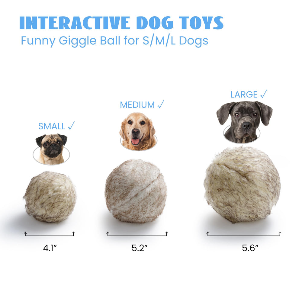 Nocciola Pelota: disponible en tamaños para perros pequeños, medianos y grandes.