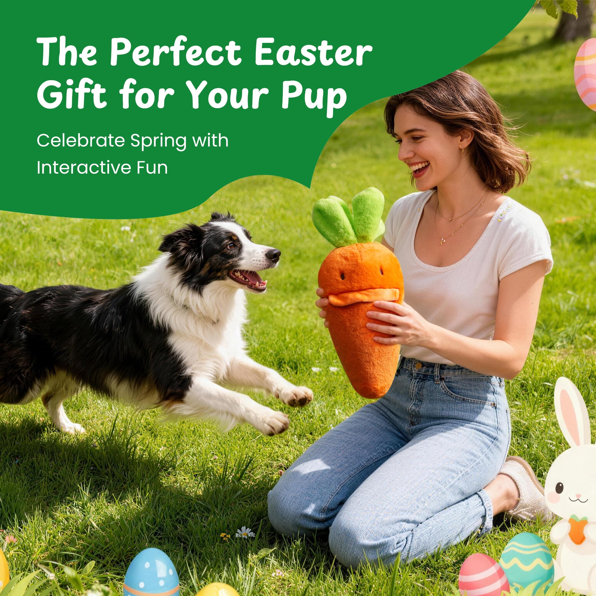 Regalo de primavera para perros con Juguetes Zanahoria Nocciola