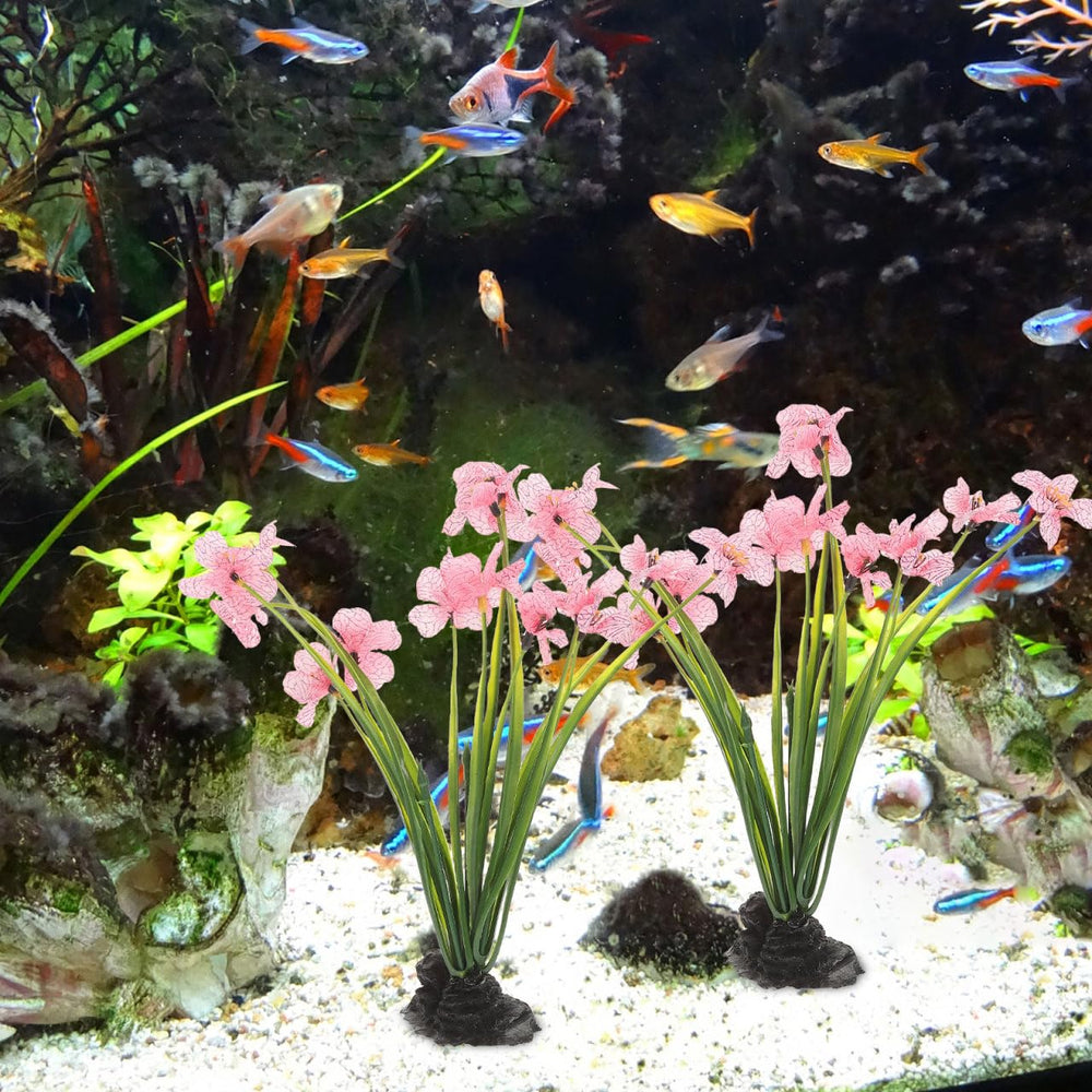 NOLITOY decoracion rosada para pecera, compatible con Bettas