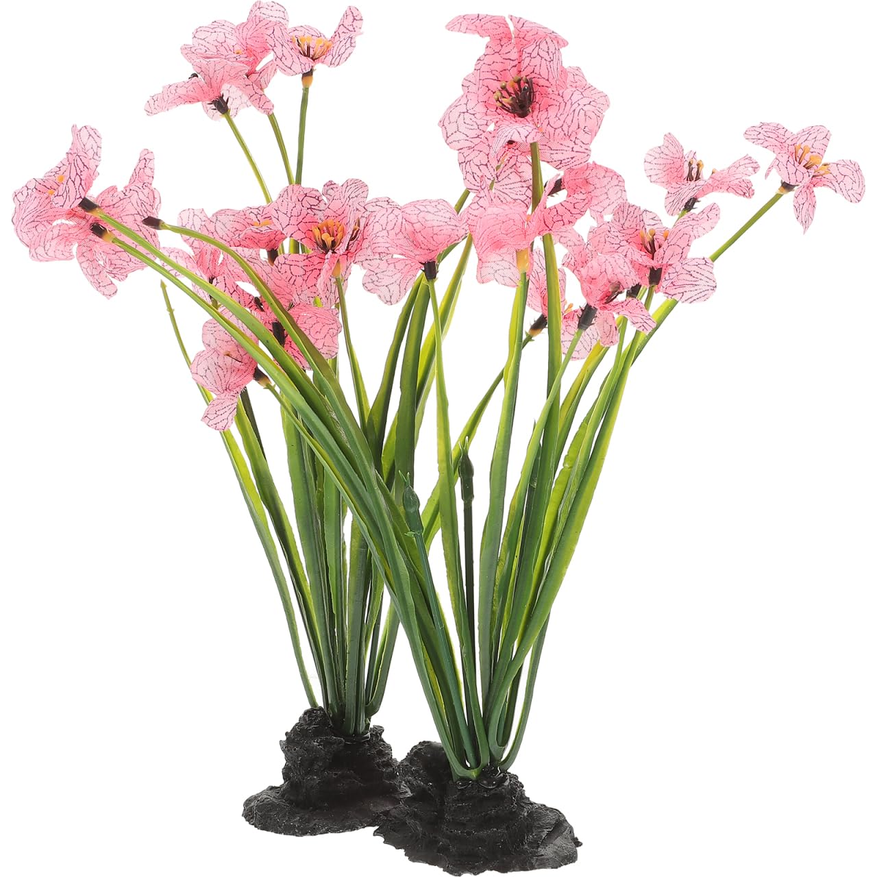 NOLITOY pecera rosa con plantas decorativas para un ambiente natural
