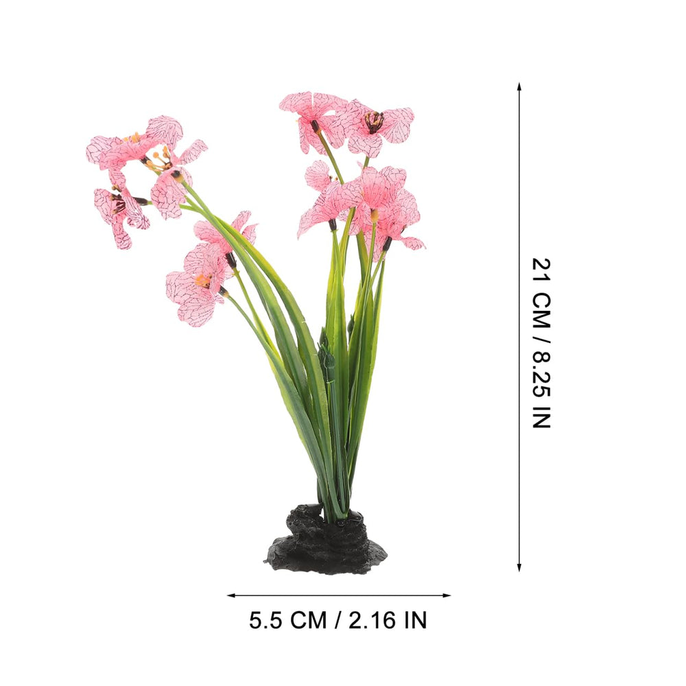 NOLITOY plantas flotantes rosas para pecera, toque suave