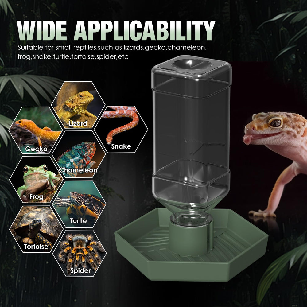 NOMOY Dispensador de agua para reptiles con llenado automático para menos intervenciones.