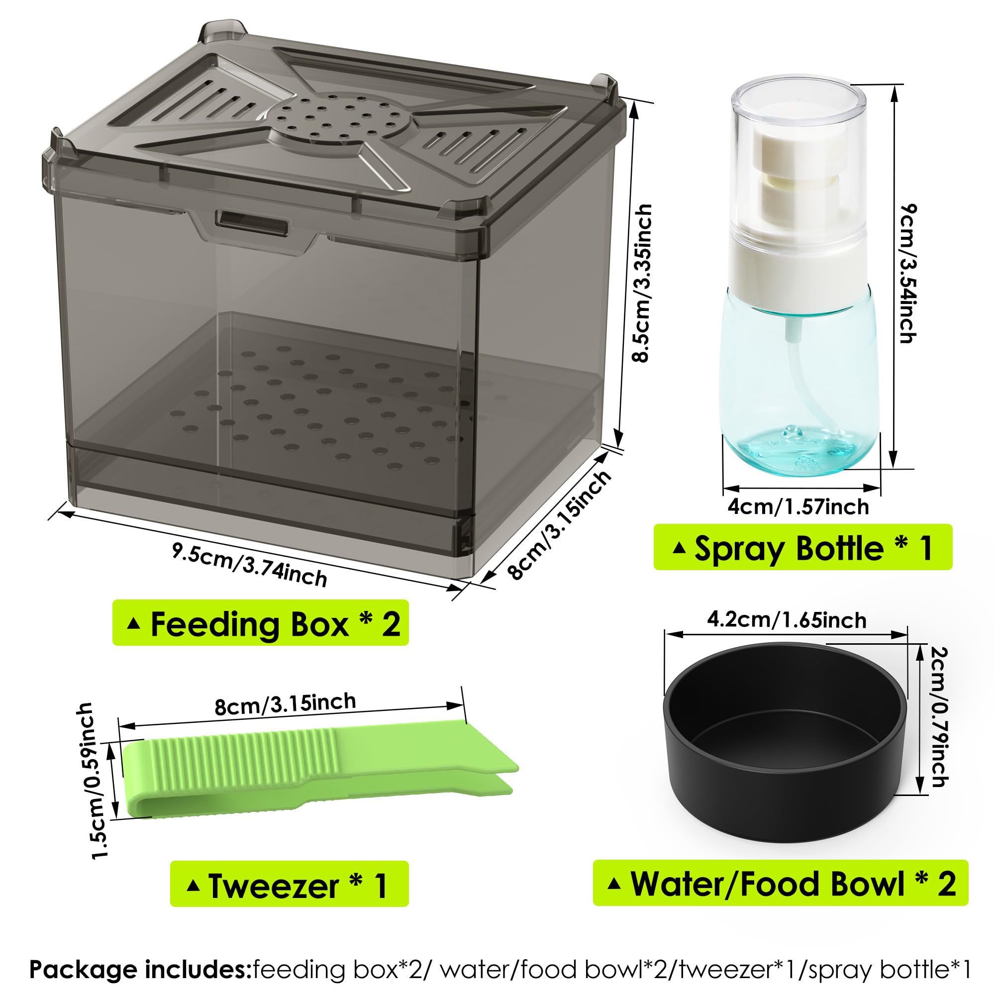 NOMOY Kit de Hábitat para Insectos Pequeños, ventilación superior e inferior para circulación