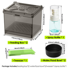 NOMOY Kit de Hábitat para Insectos Pequeños, ventilación superior e inferior para circulación