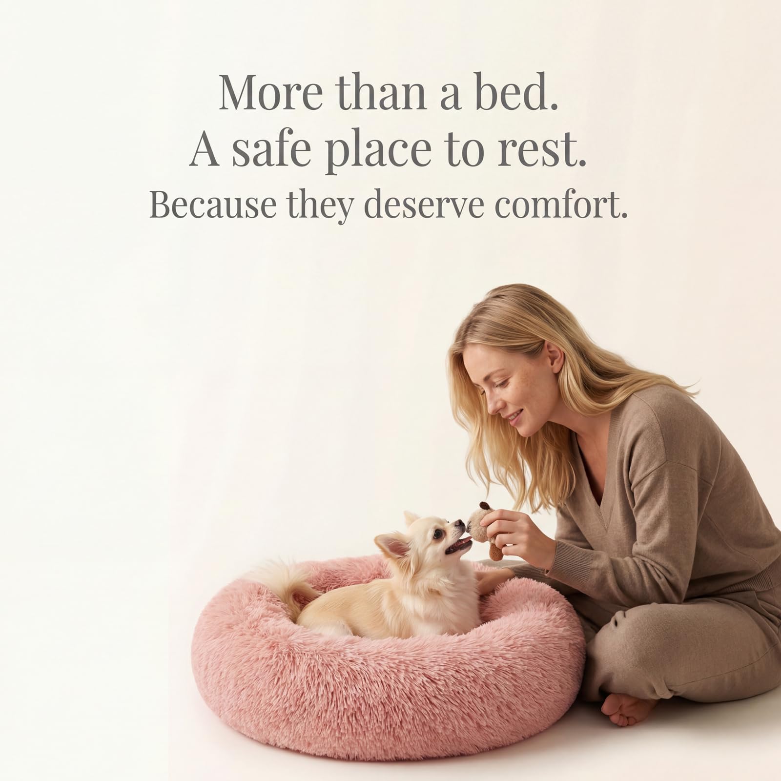 Cama donut nononfish compacta y acogedora para espacios pequeños