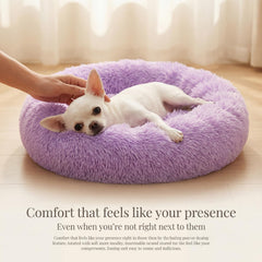 nononfish cama rosquilla calmante para perro pequeño, detalle suave