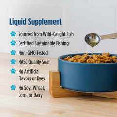 Nordic Naturals Omega-3 Pet, etiqueta visible, ingredientes puros para la salud de tu mascota.