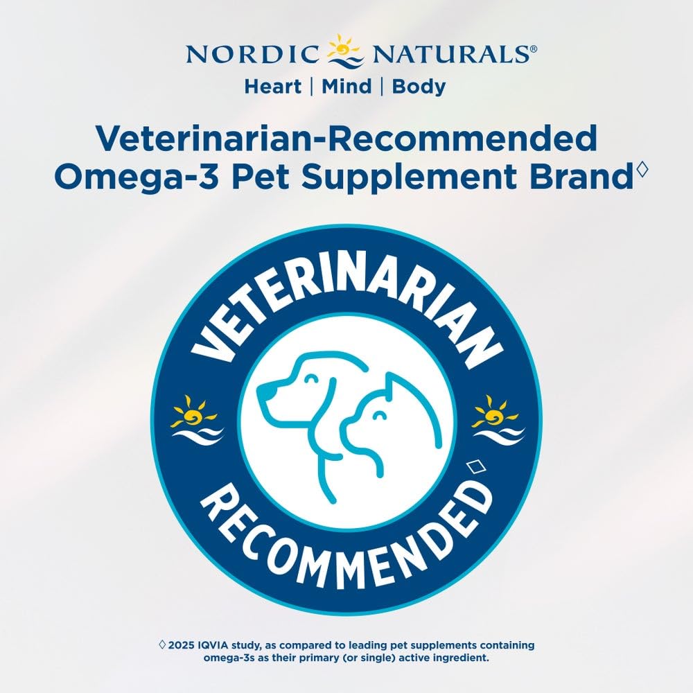 Opción sin sabor de Nordic Naturals Omega-3 Pet para perros