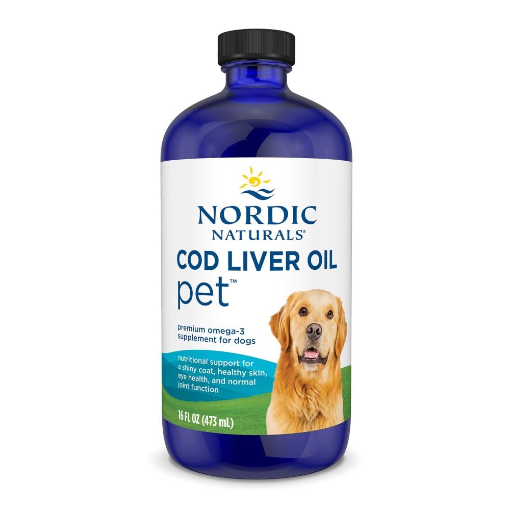 Nordic Naturals Aceite hígado bacalao para mascota, botella, mejora piel y pelaje.