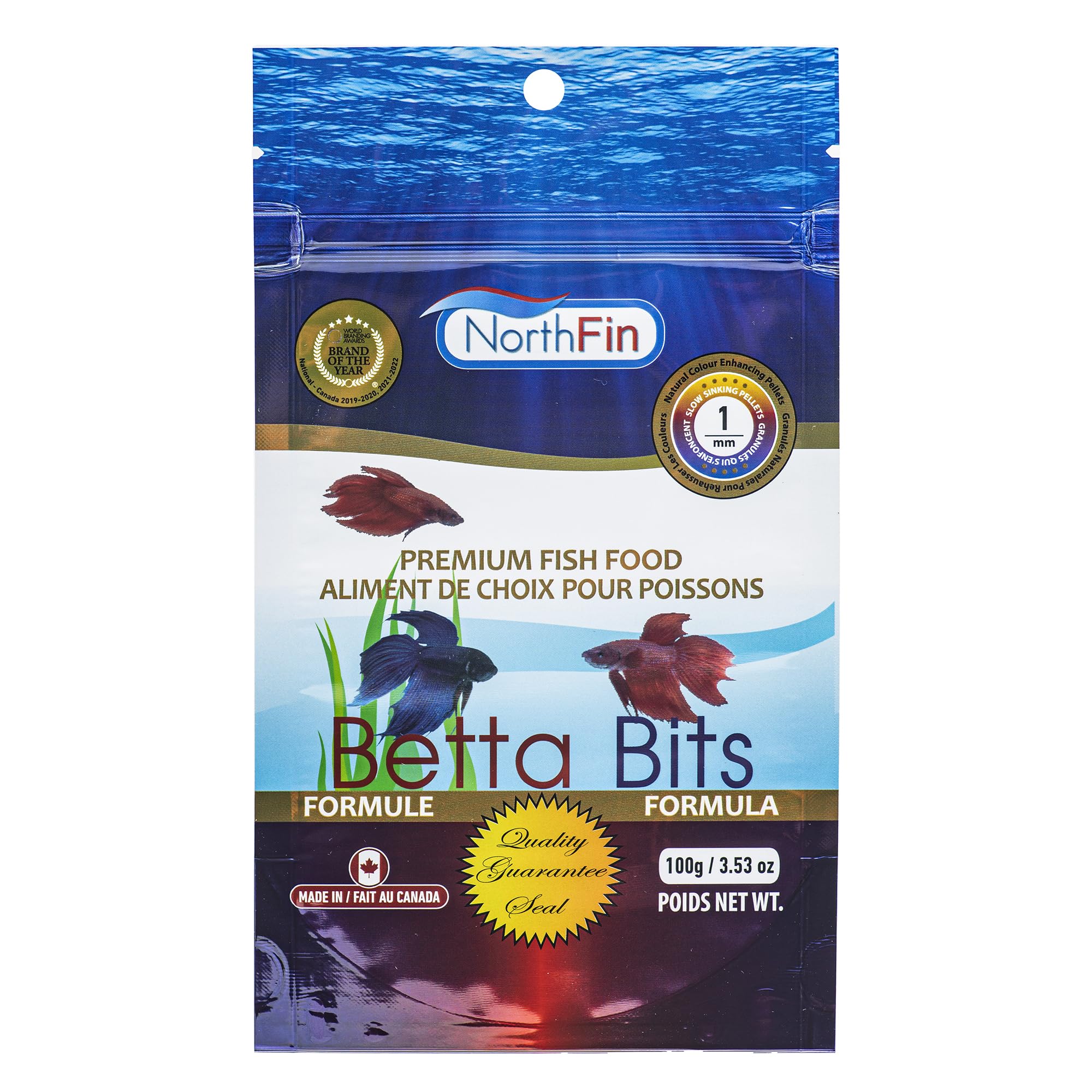 Northfin Betta Bits: pellets 1 mm flotantes para Bettas, mejor digestión y absorción.