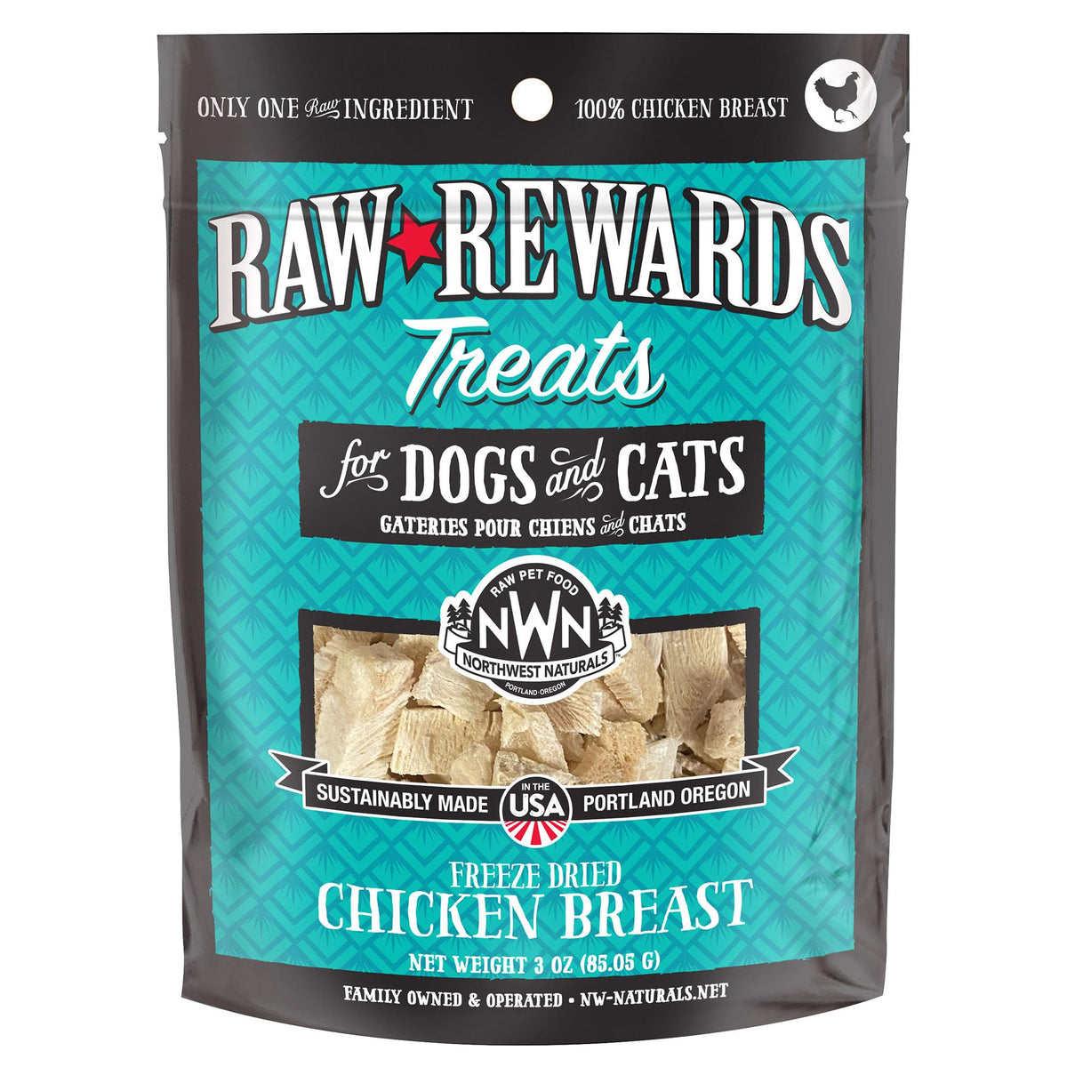 Northwest Naturals: Bocados de pollo liofilizado, trozos listos para premiar a tu mascota.