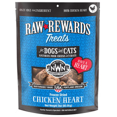 Northwest Naturals corazon-pollo liofilizado trozos para perros y gatos, sabor natural.