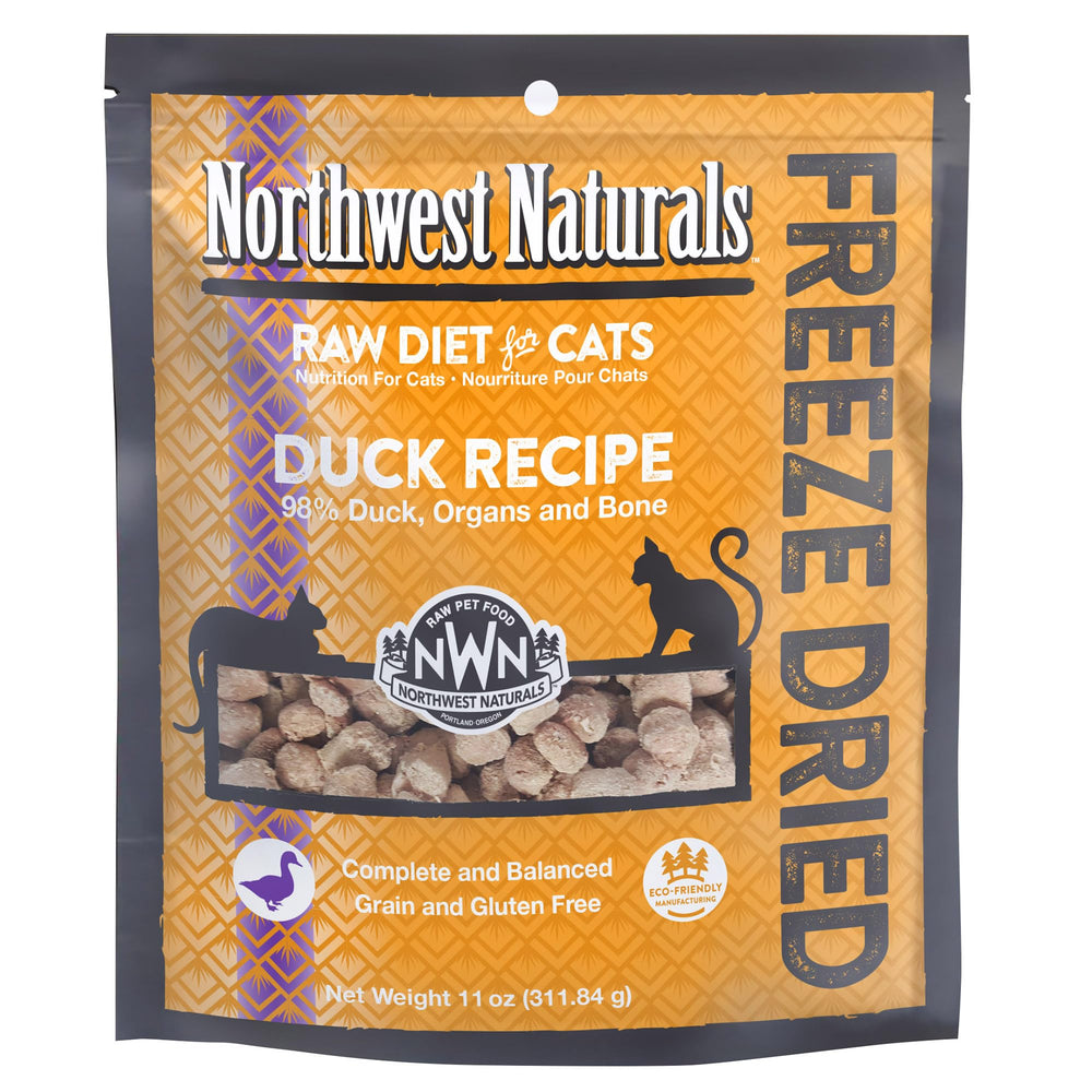 Northwest Naturals pato-gato empaque liofilizado para almacenamiento fácil y frescura