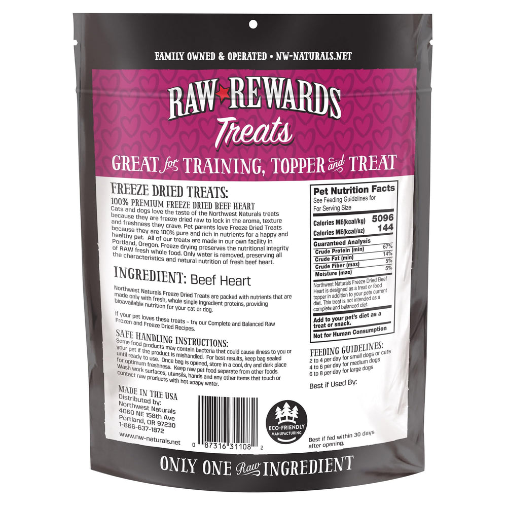Northwest Naturals tentempié natural de corazón de res para entrenamiento.