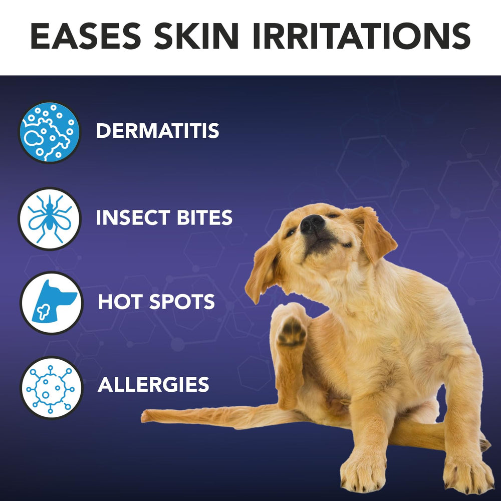Aplicación de spray NOVEHA en piel de la mascota