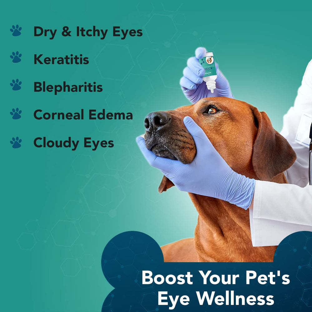 NOVEHA HydraPet: Aloe Vera para calmar ojos sensibles de mascotas.