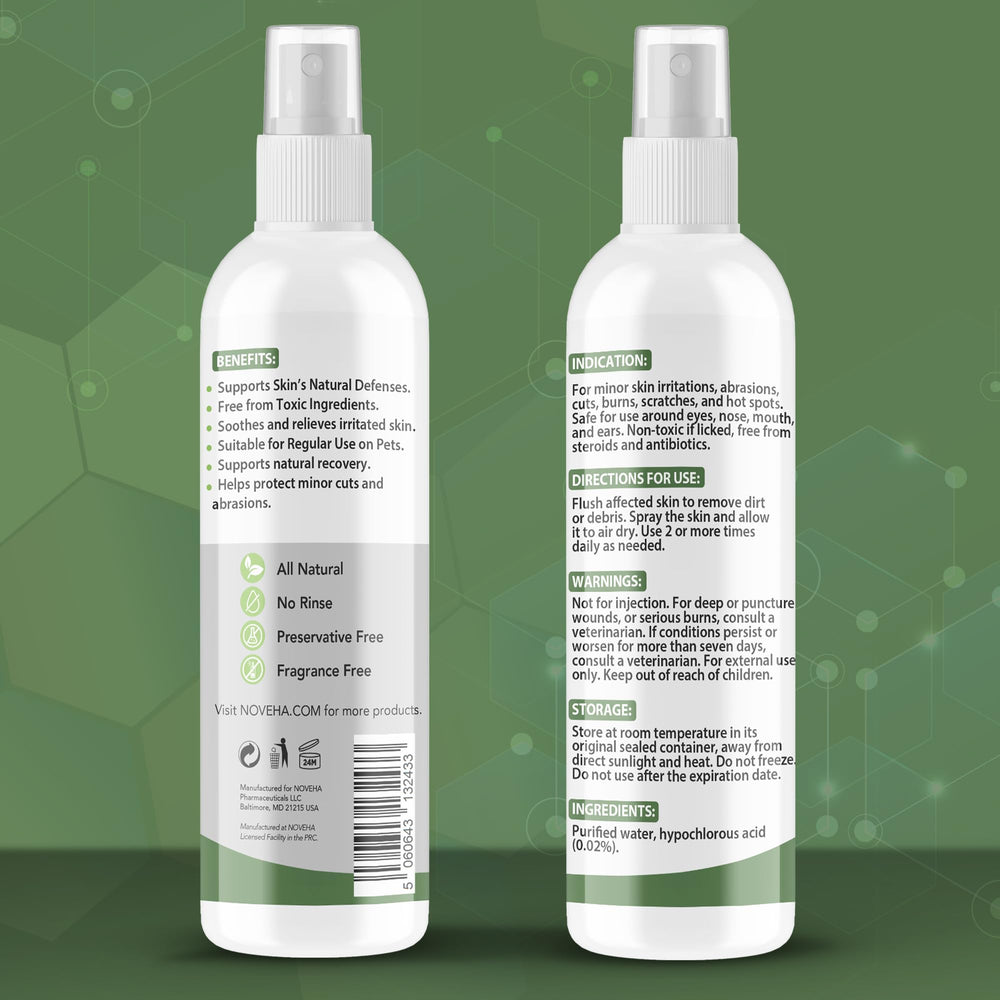 Spray NOVEHA sin residuos para perro, secado claro