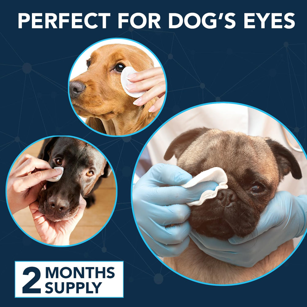 NOVEHA toallitas ojos perros tamaño grande 5x5 para cobertura amplia