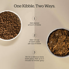 Now Fresh Good Gravy kibble con calabaza, apoyo digestivo suave.