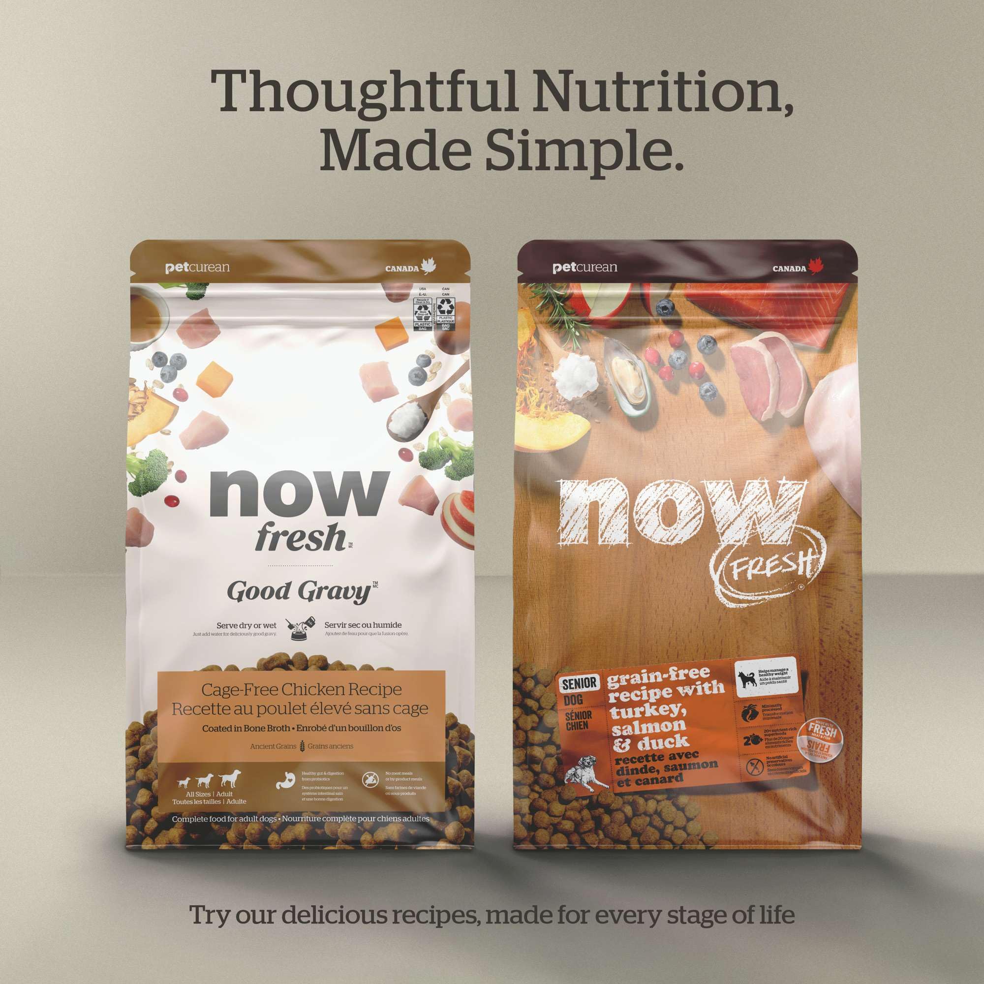 Now Fresh ingredientes-frescos-sin-subproductos: opciones simples y naturales para perros.