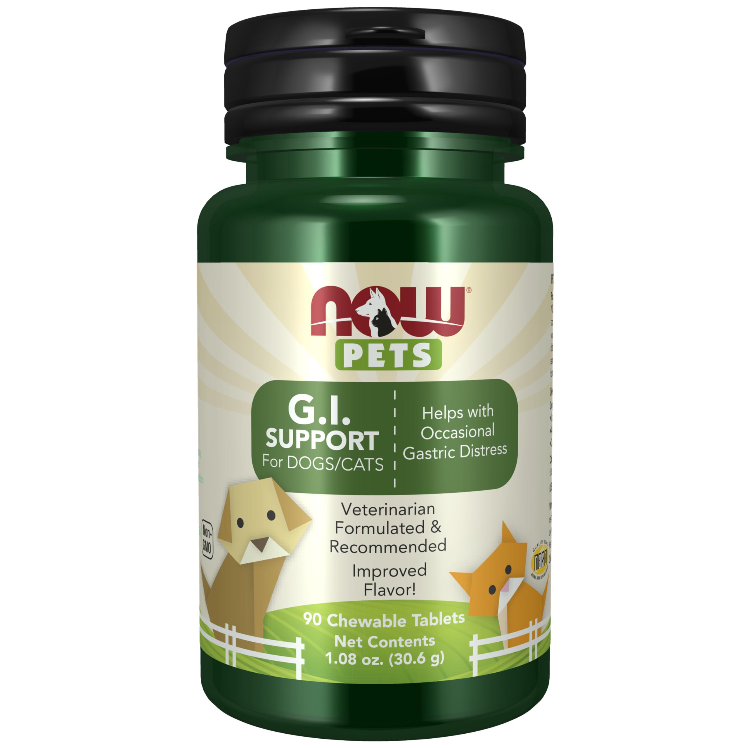 NOW Pets G I soporte tabletas masticables para apoyo digestivo