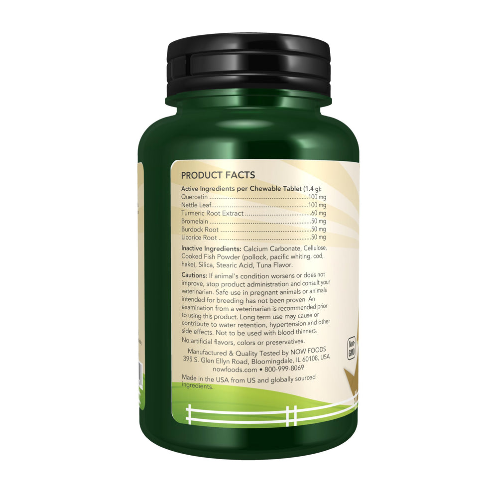 NOW Pets ortiga-botanicos masticables: defensa natural frente a irritantes ambientales