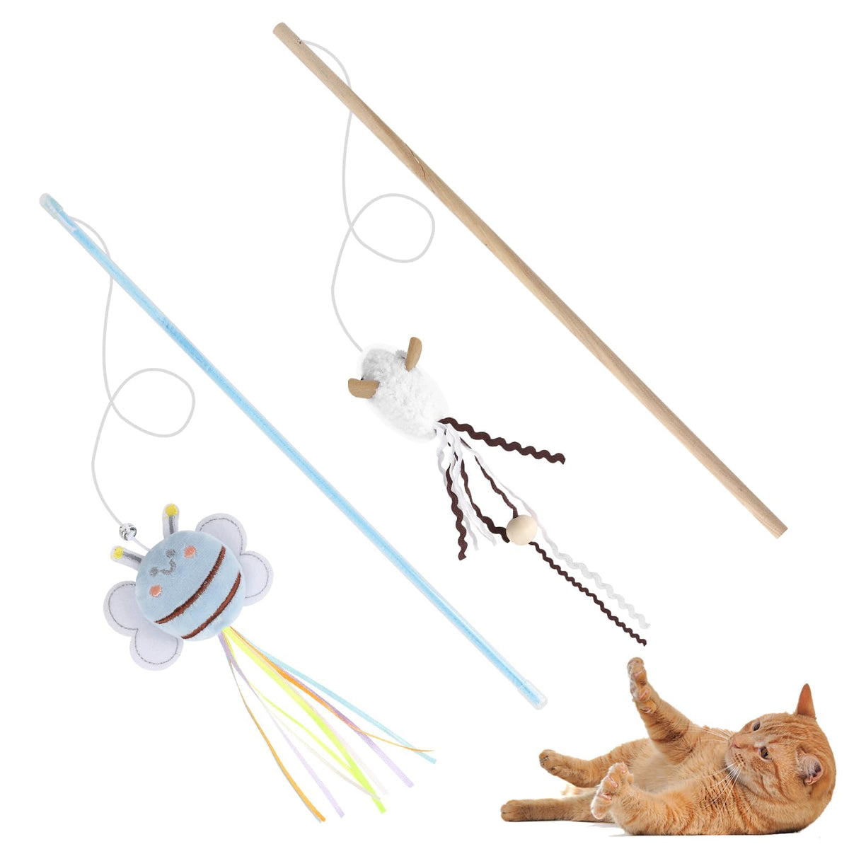 NOWFRESH varita-gato-abeja estimula juego activo y curiosidad del felino.