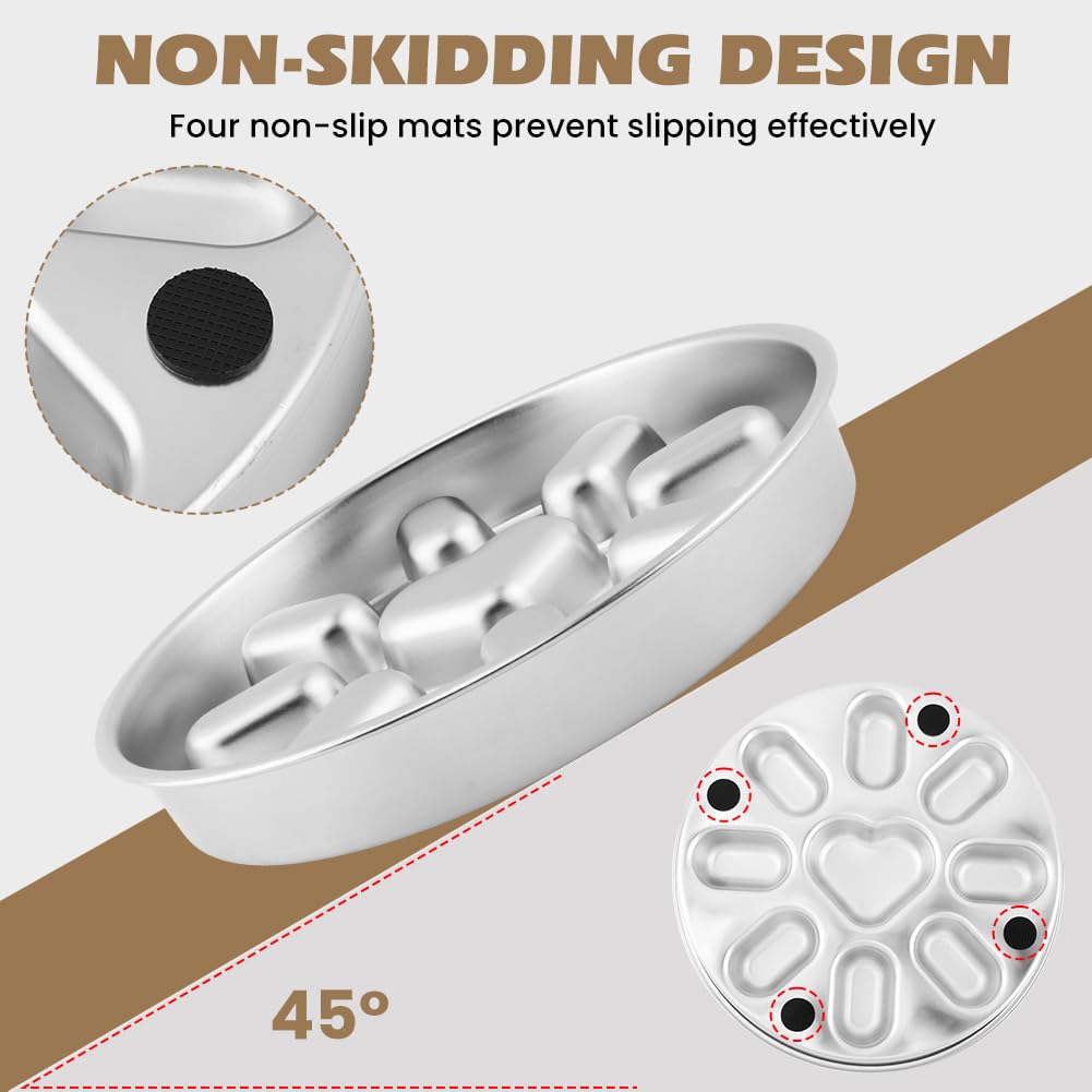 NOWHYX base antideslizante de silicona mantiene estable el tazón plata.