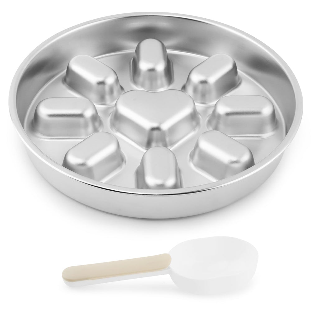 NOWHYX tazón lento para perro plata, ayuda a comer con calma.