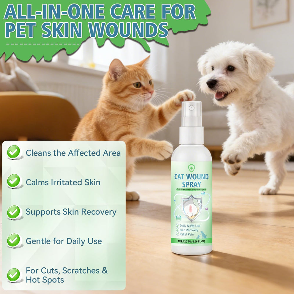Nozerix aerosol para heridas de gato, uso en patas para comodidad diaria.