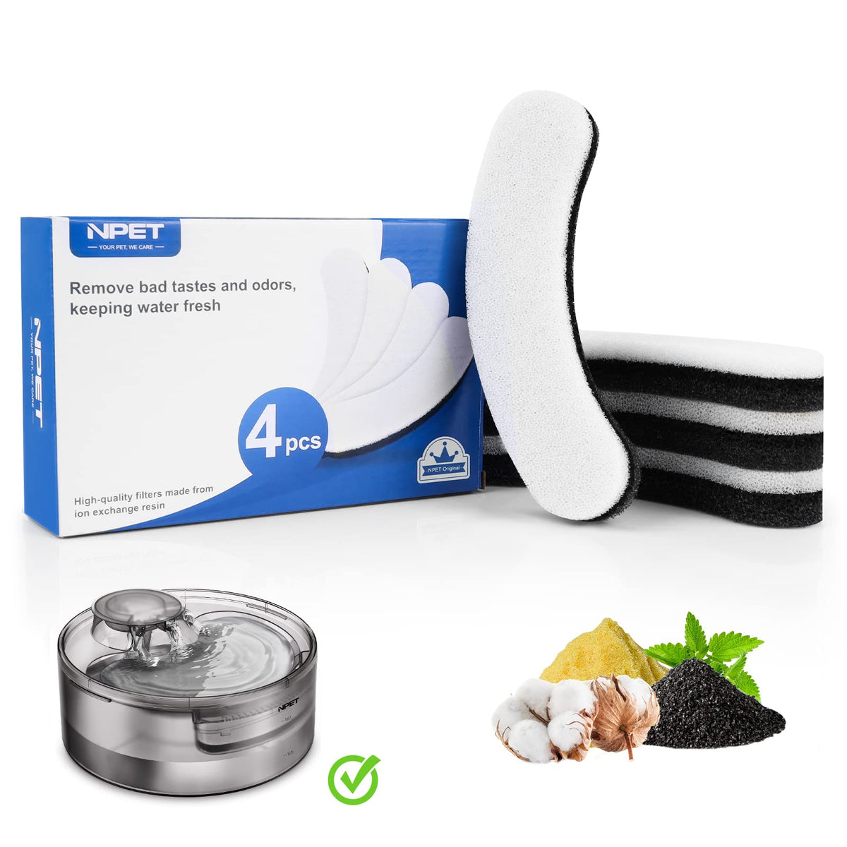 NPET DF10 bebedero automático 5L, agua fresca para perros y gatos.