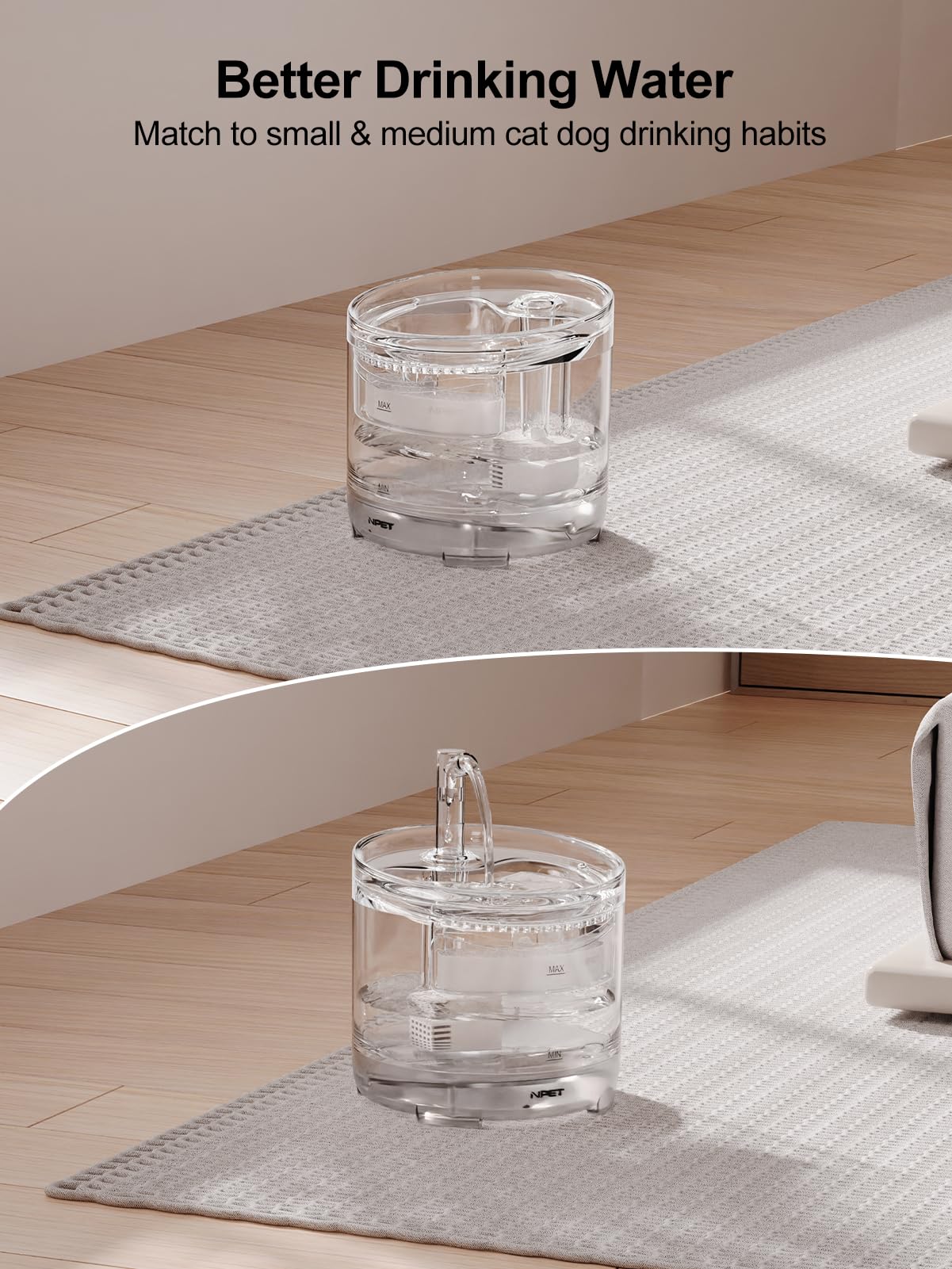 NPET WF050, filtración de tres capas mejora el sabor y olor del agua.