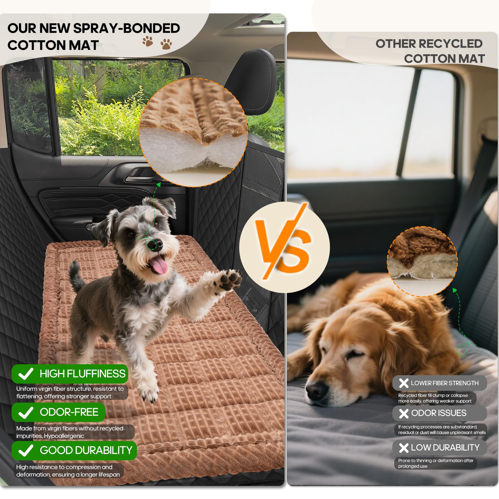 Npetrsnug-relleno-cotton-spray-bonded ofrece soporte duradero para siestas largas.
