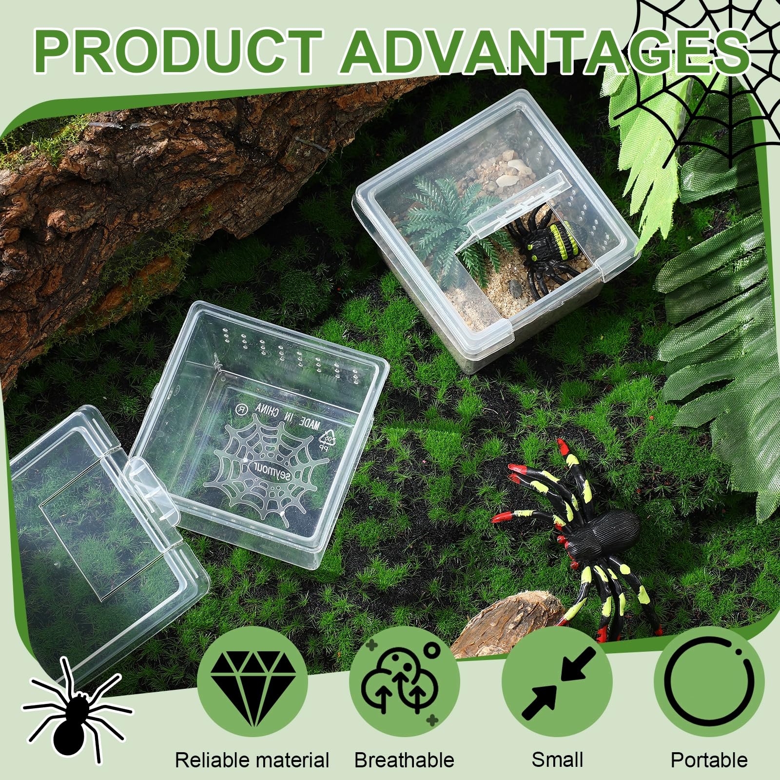 Nuanchu caja criadora de insectos, limpieza facil y duradera