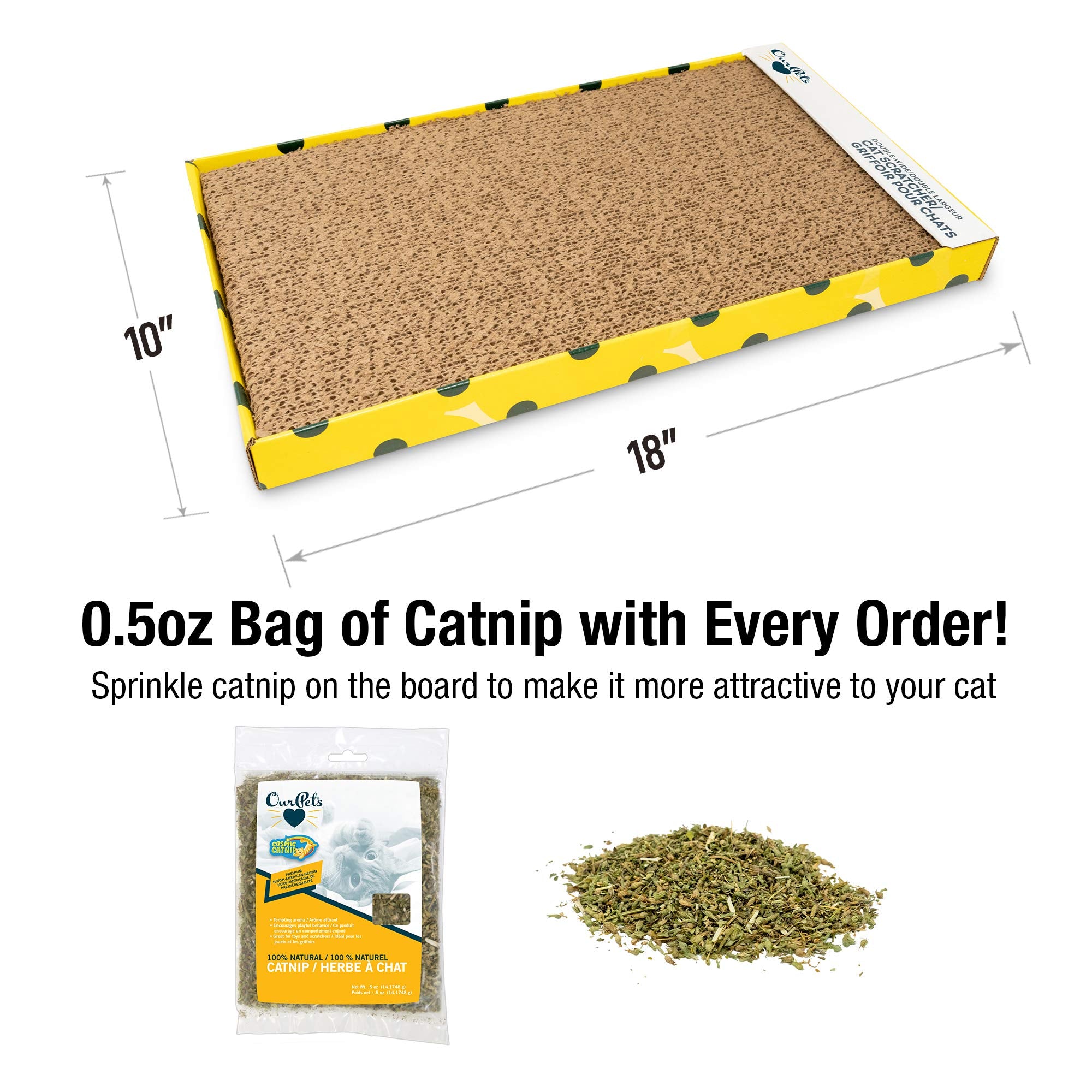 Nuestra Mascota rascador cósmico, cara reversible para doble uso