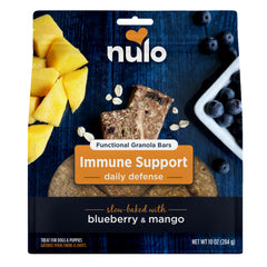 Barras de Nulo: ingredientes visibles para snack saludable para perros.