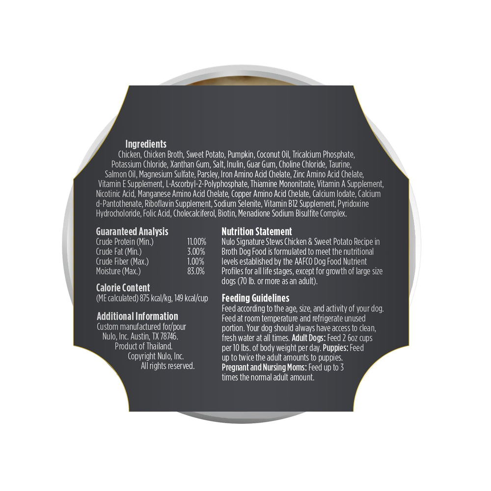 Nulo Estofado nutrición completa para cachorros y adultos.