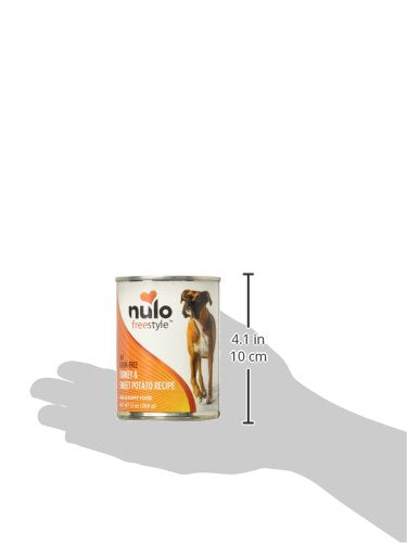 Nulo Freestyle pavo y patata dulce, plato de alimento, porciones adecuadas para cada comida