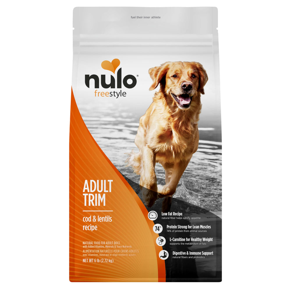 Nulo FreeStyle Adult Trim en bolsa de 6 lb, opción para control de peso de perros.